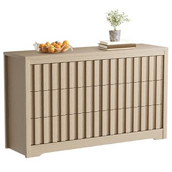 Danolapsi Modern 6 Drawer Dresser for Bedroom, Wooden Chest, Clothes Storage Cabinet