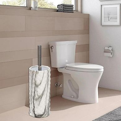 Chrome Marble Ceramic Toilet Brush