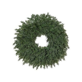 26-Inch Real Touch Christmas Cedar Wreath