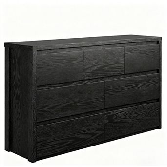 7 Drawer Dresser for Bedroom, Wooden Chest of Drawers, Fluted Storage Organizer