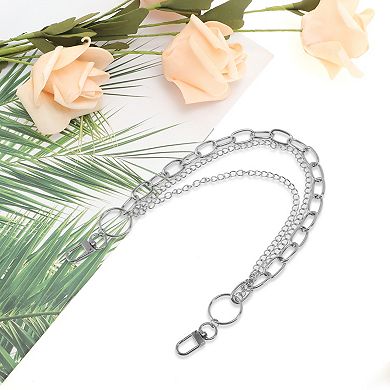 15.75" Adjustable Handbag Strap for Crossbody Use 1Pc Silver Tone
