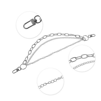 15.75" Adjustable Handbag Strap for Crossbody Use 1Pc Silver Tone
