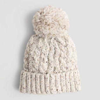 Women's Sonoma Goods For Life® Twin Cable Beanie With Pom