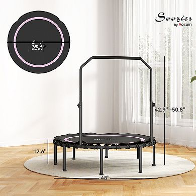 Soozier 48" Rebounder Trampoline for Adults, Foldable Trampoline,