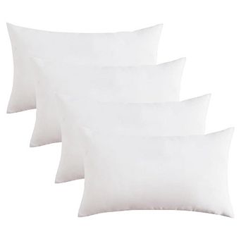 Covers&All Throw Pillow Inserts Set of 4, Durable Soft Rectangle Non-Woven Fabric with Silicon