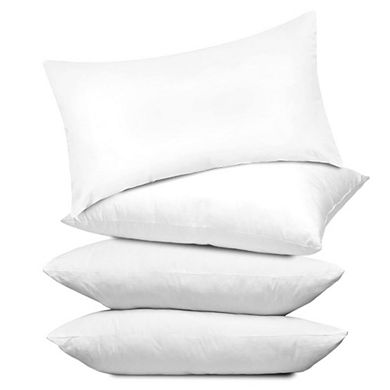 Covers&All Throw Pillow Inserts Set of 4, Durable Soft Rectangle Non-Woven Fabric with Silicon
