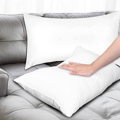Covers&All Throw Pillow Inserts Set of 4, Durable Soft Rectangle Non-Woven Fabric with Silicon