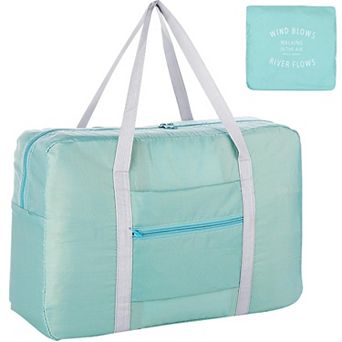 Green Spirit Airlines 18x14x8 Foldable Travel Duffle Bag Water Resistant Gym Bag