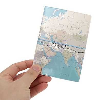 1Pc Map Design Passport Holder for Travel and Organization