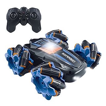 Swtroom 4WD RC Stunt Car with Lights 360° Spins Remote Control Toy for Boys Girls Kids