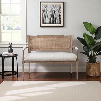 Elegant Settee with Solid Wood Frame Banquette Seating for Dining