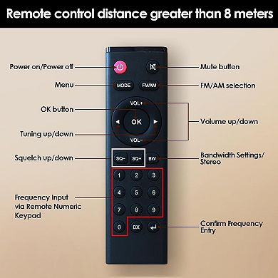 Full Band DSP Radio with TEF6686 chip, AM,FM,SW,MW,LW,RDS Function/TFT Display for ham