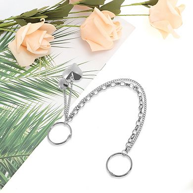 12.01" Adjustable Handbag Strap for Purses 1Pc Heart Silver Tone