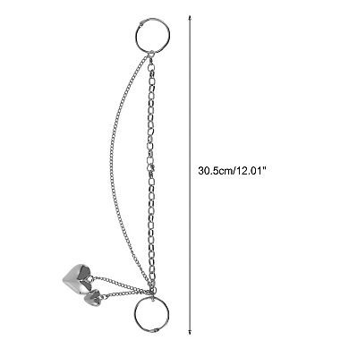 12.01" Adjustable Handbag Strap for Purses 1Pc Heart Silver Tone