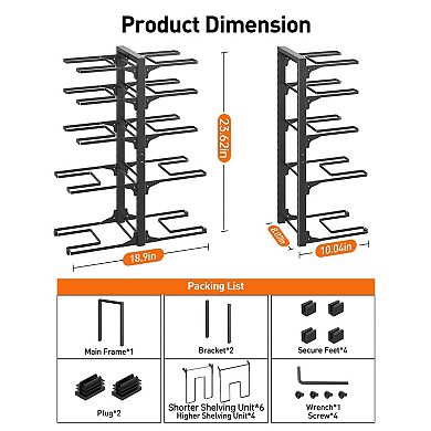 Adjustable 23.62" Elevated Pan Organizer for Heavy Pots & Pans