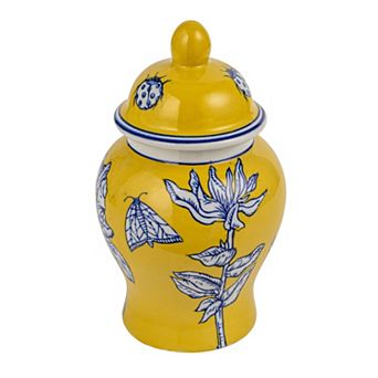 Hello Honey Decorative Ceramic Ginger Jar with Domed Lid