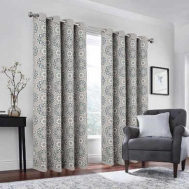 100% Polyester 190 GSM Tilley Revisible Blackout Grommet Curtain Panel