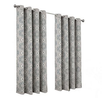 100% Polyester 190 GSM Tilley Revisible Blackout Grommet Curtain Panel