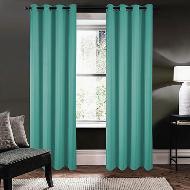 100% Polyester 250 GSM Riley 100% Blackout Grommet Curtain Panel