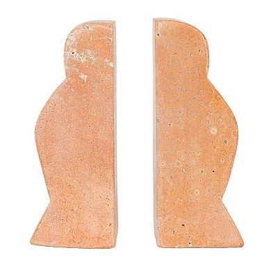 Hello Honey Decorative Travertine Wave Bookends