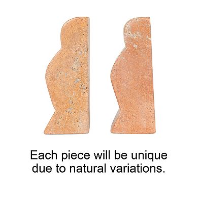 Hello Honey Decorative Travertine Wave Bookends
