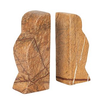 Hello Honey Decorative Travertine Wave Bookends