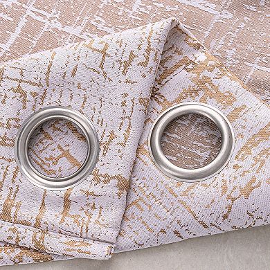 100% Polyester 140 GSM Luca Jacquard Grommet Curtain Panel