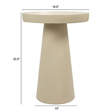 Hello Honey Magnesium Oxide Tapered Side Table, Cream
