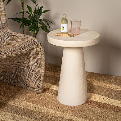 Hello Honey Magnesium Oxide Tapered Side Table, Cream