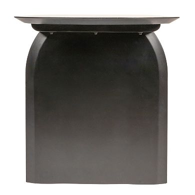 Hello Honey Pill-Shaped Acacia Wood Dining Table with Half-Moon Base