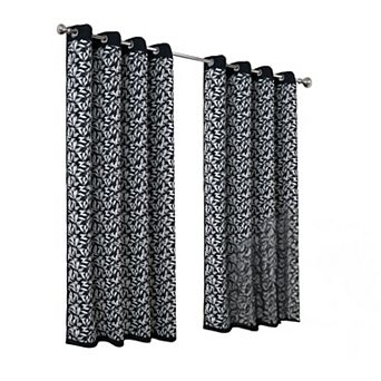 100% Polyester 190 GSM Marina Revisible Blackout Grommet Curtain Panel