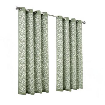 100% Polyester 190 GSM Marina Revisible Blackout Grommet Curtain Panel