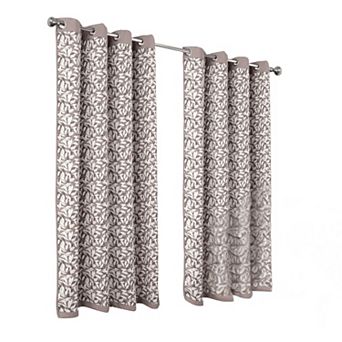 100% Polyester 190 GSM Marina Revisible Blackout Grommet Curtain Panel