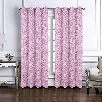 100% Polyester 140 GSM Liana Jacquard Grommet Curtain Panel