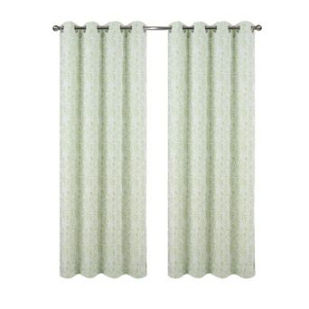 100% Polyester 140 GSM Liana Jacquard Grommet Curtain Panel
