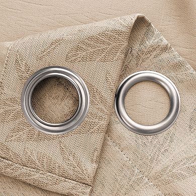 100% Polyester 270 GSM Reba Luxury Jacquard Blackout Grommet Curtain Panel