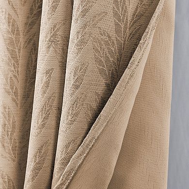 100% Polyester 270 GSM Reba Luxury Jacquard Blackout Grommet Curtain Panel