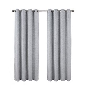 100% Polyester 270 GSM Reba Luxury Jacquard Blackout Grommet Curtain Panel