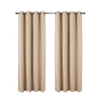 100% Polyester 270 GSM Reba Luxury Jacquard Blackout Grommet Curtain Panel