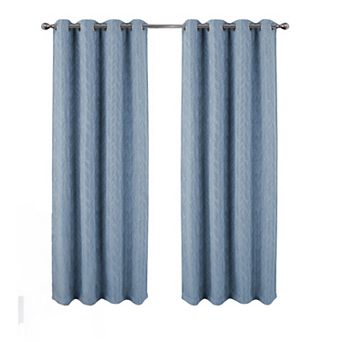 100% Polyester 270 GSM Reba Luxury Jacquard Blackout Grommet Curtain Panel