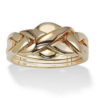 Puzzle Ring in Gold-Plated Sterling Silver
