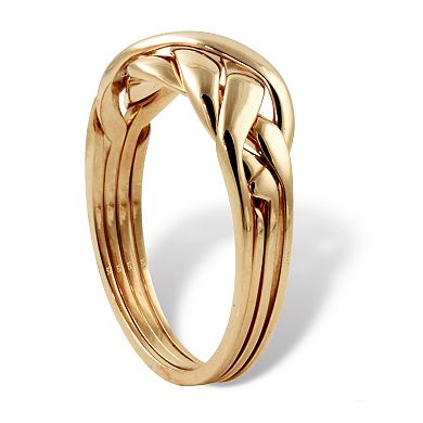 Puzzle Ring in Gold-Plated Sterling Silver
