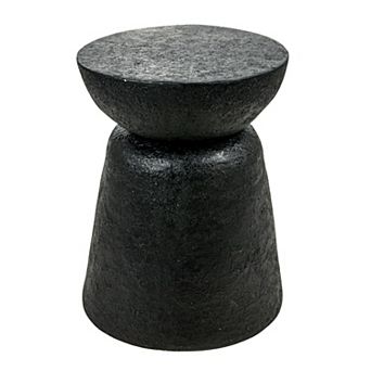 Hello Honey Magnesium Oxide Pedestal Side Table, Black