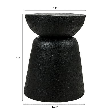 Hello Honey Magnesium Oxide Pedestal Side Table, Black