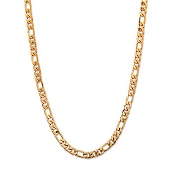 Men's Gold Ion-Plated Figaro-Link 6.5 mm Chain Necklace 22"