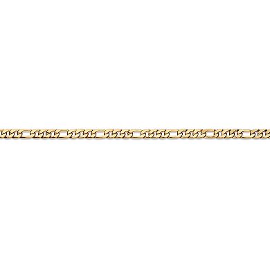 Men's Gold Ion-Plated Figaro-Link 6.5 mm Chain Necklace 22"