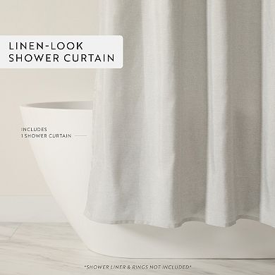 Urban Loft's Linen-Look Solid Color Shower Curtain