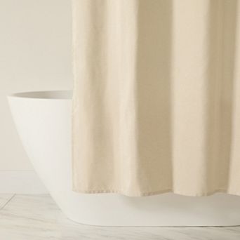 Urban Loft's Linen-Look Solid Color Shower Curtain
