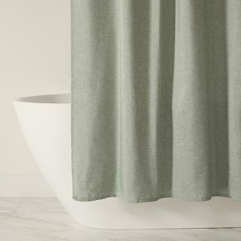 Urban Loft's Linen-Look Solid Color Shower Curtain
