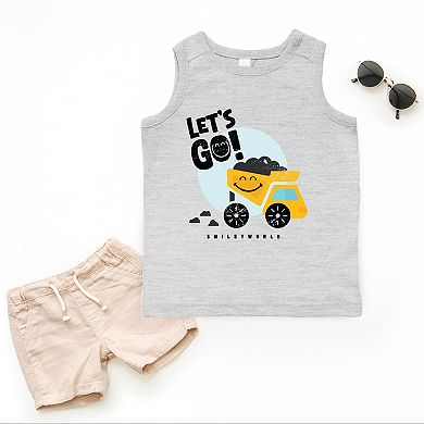 The Juniper Shop SmileyWorld Let's Go Dump Truck Toddler Tank